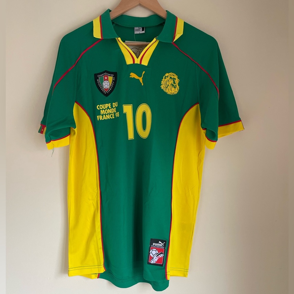 *RARE* RETRO Cameroon 1998 Patrick Mboma Shirt